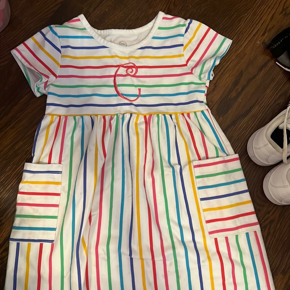 Stripped Monogram C Dress